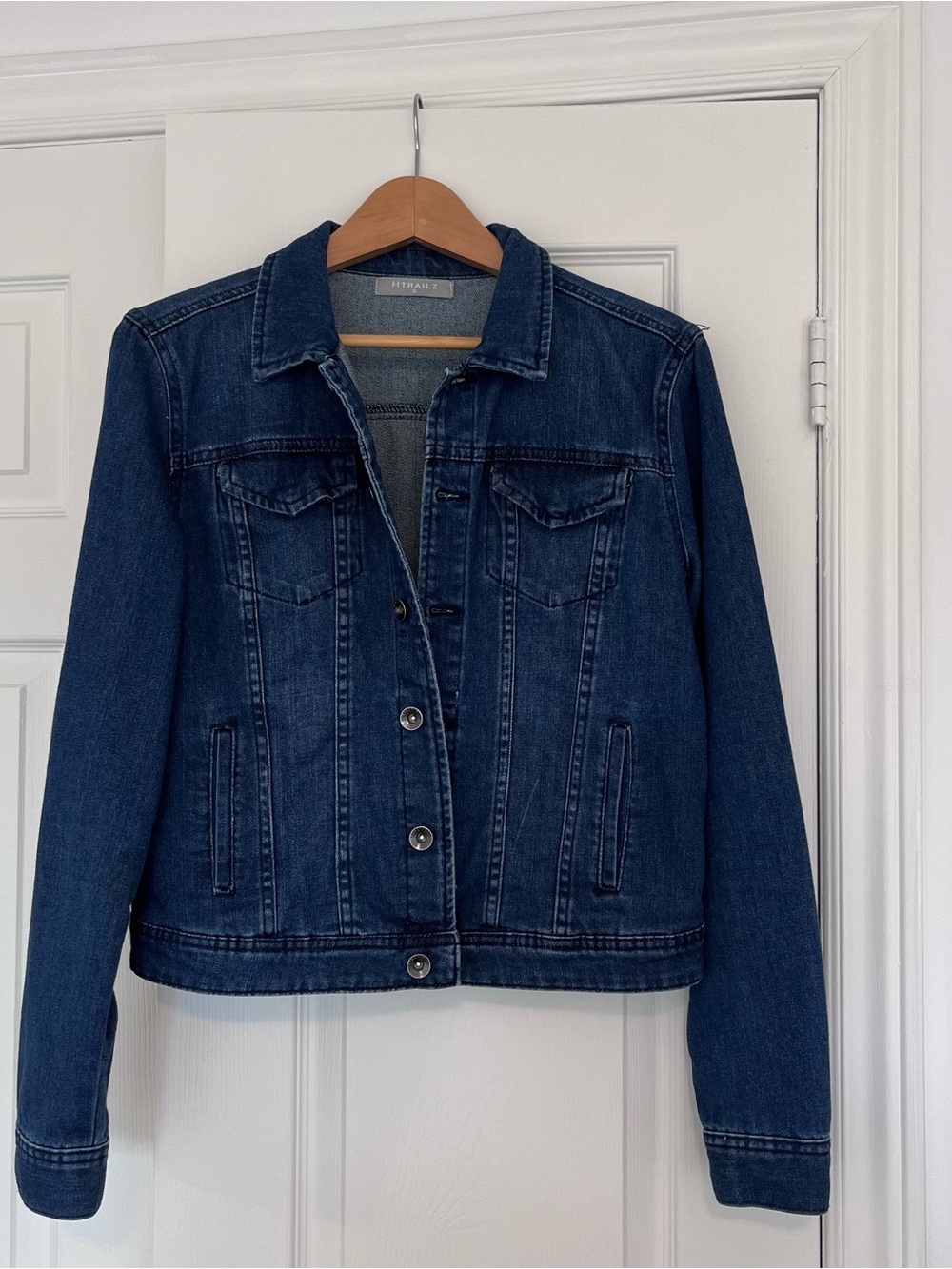 Unique handcrafted denim jacket with horse design